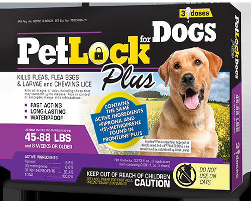 PetLock™ Plus Flea and Tick Treatment for Dogs 45-88 lbs