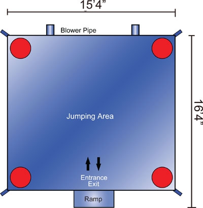 Superman 15 x 15 Bounce House