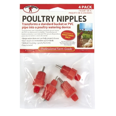 Poultry Nipples, 4 Pack