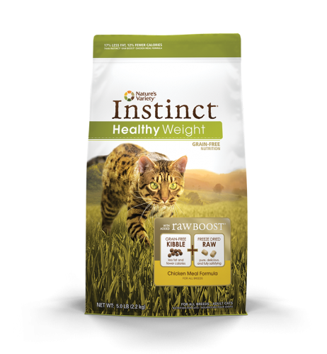 Nature's Variety Instinct Grain Free Healthy Weight Chicken Kibble - Feline 5# 