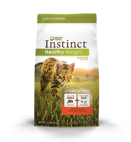 Nature's Variety Instinct Grain Free Healthy Weight Salmon Meal/Turkey Meal Cat 5#C=4