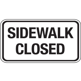 Sidewalk Closed Safety Sign