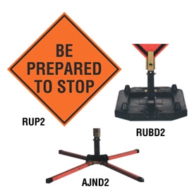 Be Prepared to Stop Mesh Sign w/ Stand