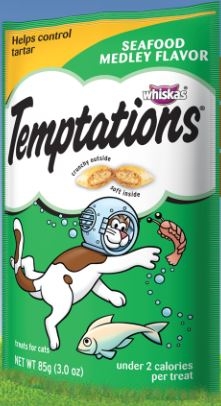 Mars Whiskas Temptations Seafood Medley 12/3Oz Pouch