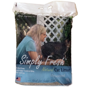 Simply Fresh Natural Dust Free (Clumping) Cat Litter Unscented 30lb