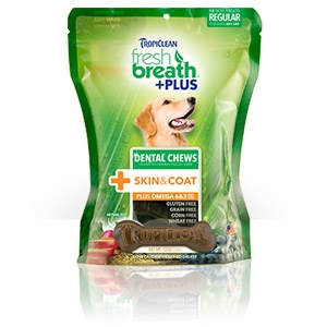 Tropiclean® Fresh Breath® Plus Skin & Coat Dental Chews