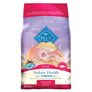 BLUE™ Indoor Health Salmon & Brown Rice Recipe For Adult Cats 7lb