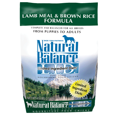 Natural Balance Limited Ingredient Diet Lamb Meal & Brown Rice Dry Dog Food 15 lb. 