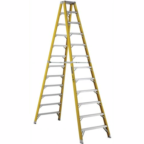 12 ft Fiberglass Twin Front Step Ladders