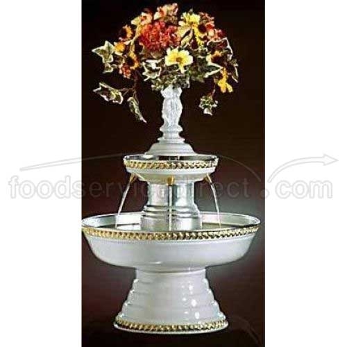 Fountain, White with Gold Trim