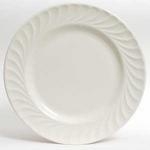 Dinner Plate, White Swirl, 10"