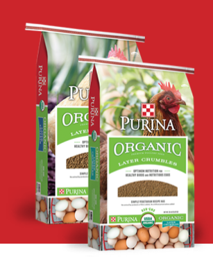 Purina Organic Chicken Feed - Layer Pellets or Crumbles