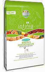 Infinia Grain Free Bison and Potato Recipe
5 and 30 pound bags