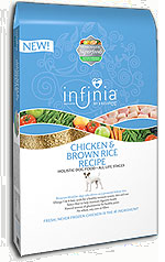 Infinia Holistic Chicken and Brown Rice Recipe in 5, 15 and 30 pound bags