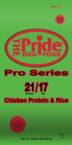 Pride 21/17 Pro Series Dog Food, 50 pound bag
