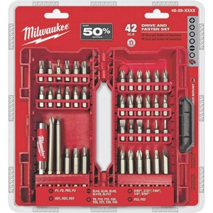 Milwaukee Heavy Duty Driver Bit Set, 42 Pieces