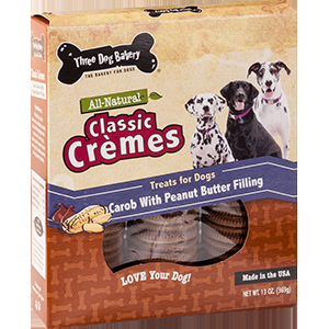 Classic Cremes Carob with Natural Peanut Butter Filling Dog Treats 13oz