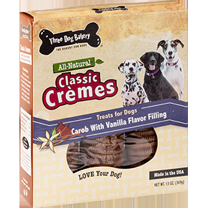 Classic Cremes Carob with Natural Vanilla Flavor Filling Dog Treats 13oz