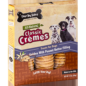 Classic Cremes Golden with Natural Peanut Butter Filling Dog Treats 13oz