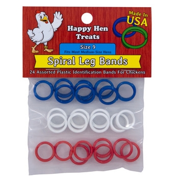 Happy Hen Treats Spiral Leg Bands - Sizes 9 & 11