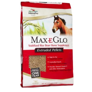 Max-E-Glo Stabilized Rice Bran Horse Supplement Extruded pellets 