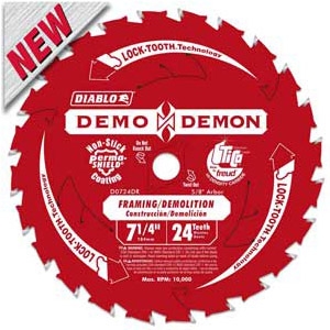 Diablo Demon 7-1/4'' Circular Saw Framing/Demolition Blade