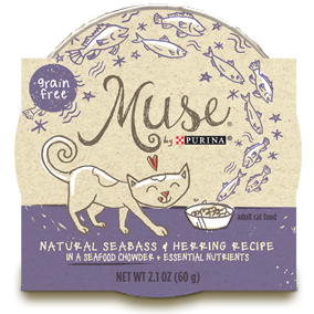 Muse by Purina: Natural Seabass & Herring Recipe in Chowder Cat Food
