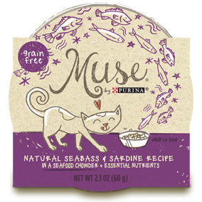 Muse by Purina: Natural Seabass & Sardines Recipe in Chowder Cat Food