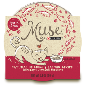Muse by Purina: Natural Herring & Salmon Recipe in Broth Cat Food