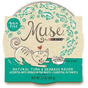 Muse by Purina: Natural Tuna & Seabass Recipe in Broth Cat Food