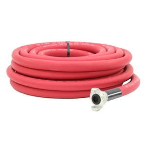 Red 300# Pneumatic Tool Air Hose Assembly 3/4" ID x 50 Ft