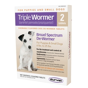 Durvet Triple Wormer Chewable Tablets For Dogs