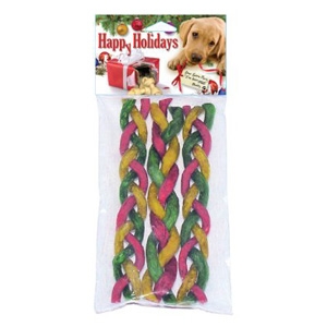 Pet Factory Holiday Braided Sticks Dog Treats
