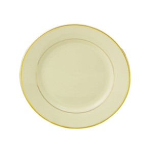 Bread & Butter Plate, Ivory w/Double Gold Band, 6"