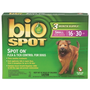 Bio-Spot 3 Pack Flea and Tick Control for Dogs