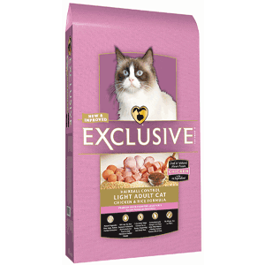 Exclusive® Chicken & Rice Hairball Control Adult Cat Light Formula