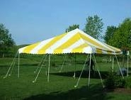 Tent, 20' x 20' Canopy Yellow & White