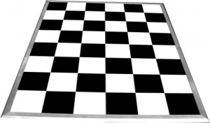 3' x 3' Black & White Marbled Tile