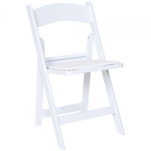 White Wedding Resin Folding Chair