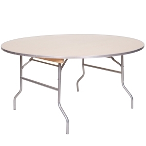 PRE 60 inch Round Metal Wood Table