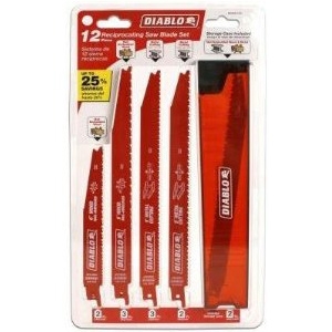 Freud Diablo 12 Piece Reciprocating Saw Blade Set