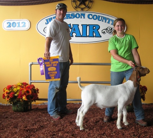 McKayla Dodson - Grand Champion Goat 2012 Jefferson Co WV Fair
