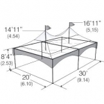 Warner Shelter Peak Marquee Tent 20’ X 30’