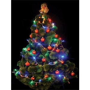 7' Artificial Christmas Tree Multi-Colored