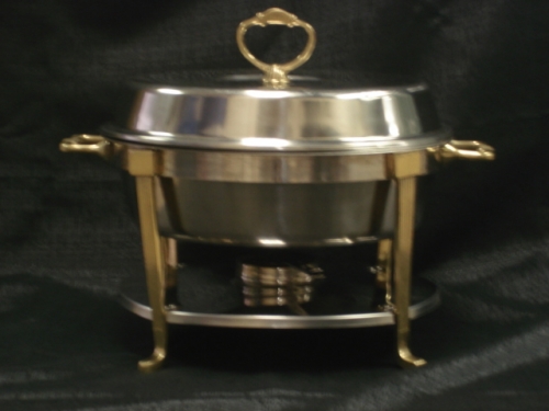 Round Chafer with Gold Accents