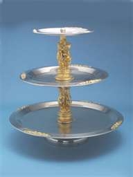 3 Tier Tray With Gold Figurines