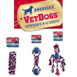 American VetDogs Red,White and Blue Dog Toys