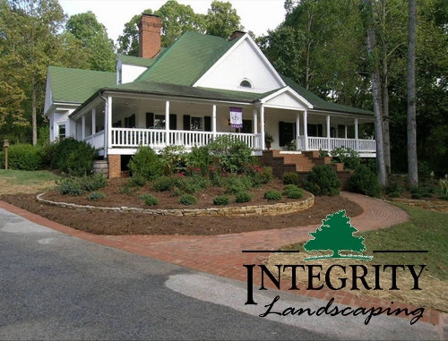 Shrubs & Natural Stone Wall