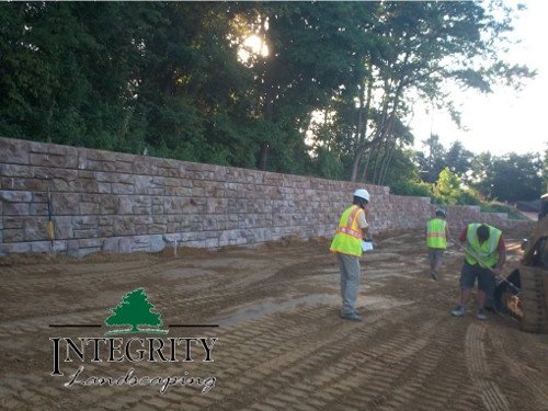 Commercial Retaining Wall for New Business