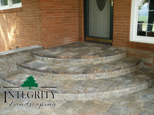 Curved Paver Steps